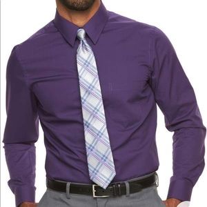 purple croft & barrow dress shirt